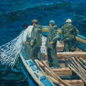 Pescadores faenando
